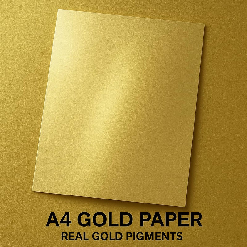 Syntego Premium Metallic Paper with Real Gold Pigments â€“ 120gsm (32lb Bond) Shimmer Certificate & Cardstock Sheets for Inkjet & Laser Printers â€“ For Awards, Diplomas, Invitations, Crafts & Gift Certificates - Image 3